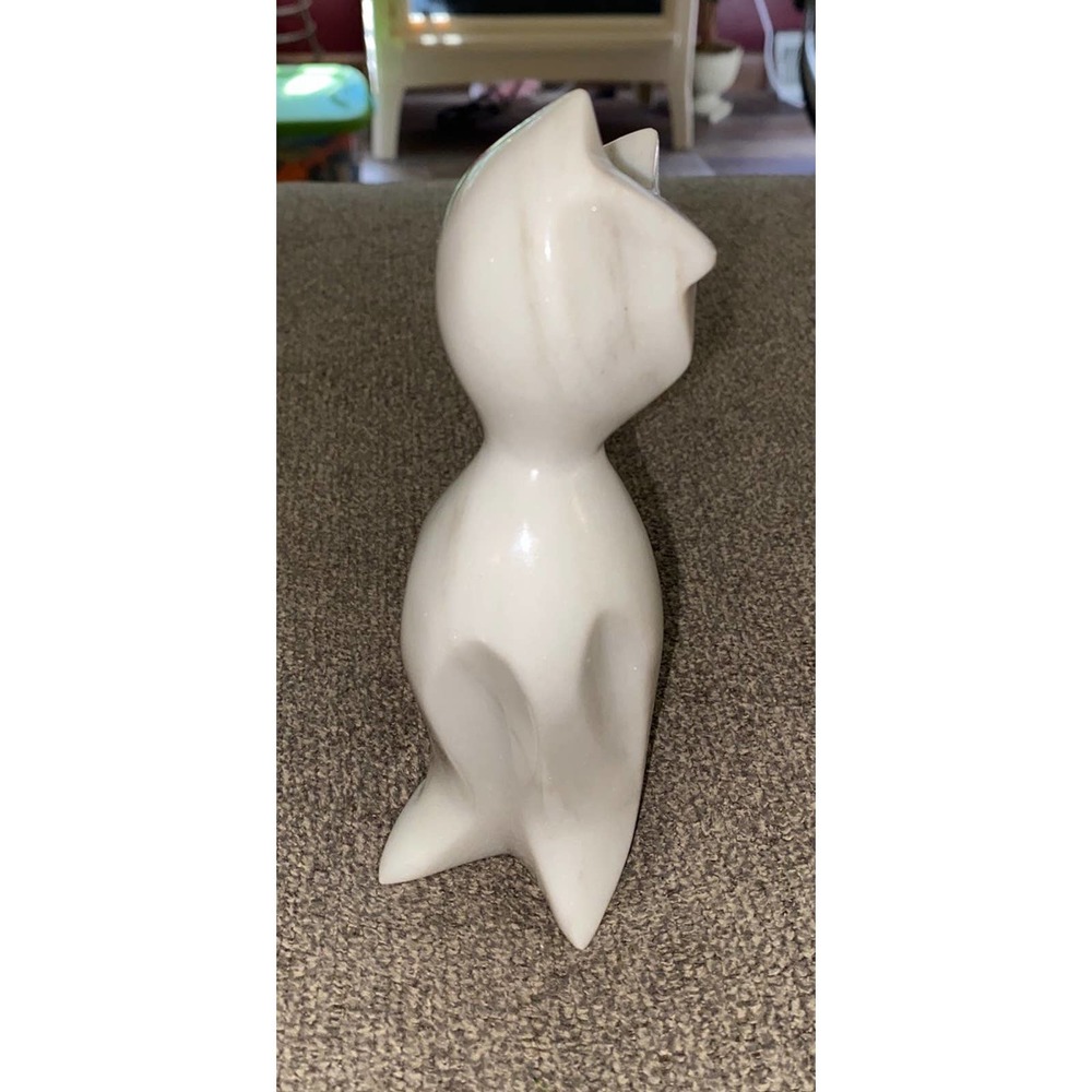 Vintage Sitting Cat Marble Figurine - Picture 7 of 9